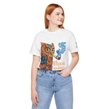 Whoos Smoking Owl Tee - Wise Cannabis Art Design | High Roller