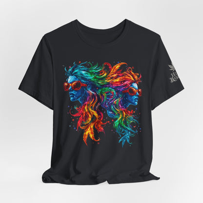 DUAL CONSCIOUSNESS™ | PREMIUM RAINBOW CANNABIS ART TEE