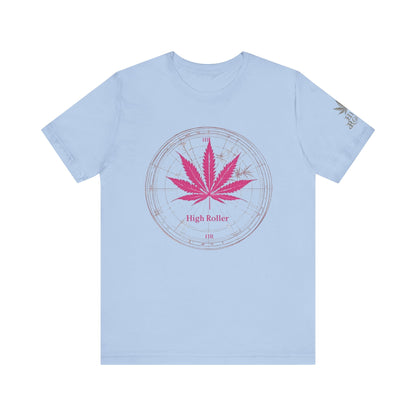True North Tee - Premium Airlume Cotton Cannabis Culture Compass Navigation Art