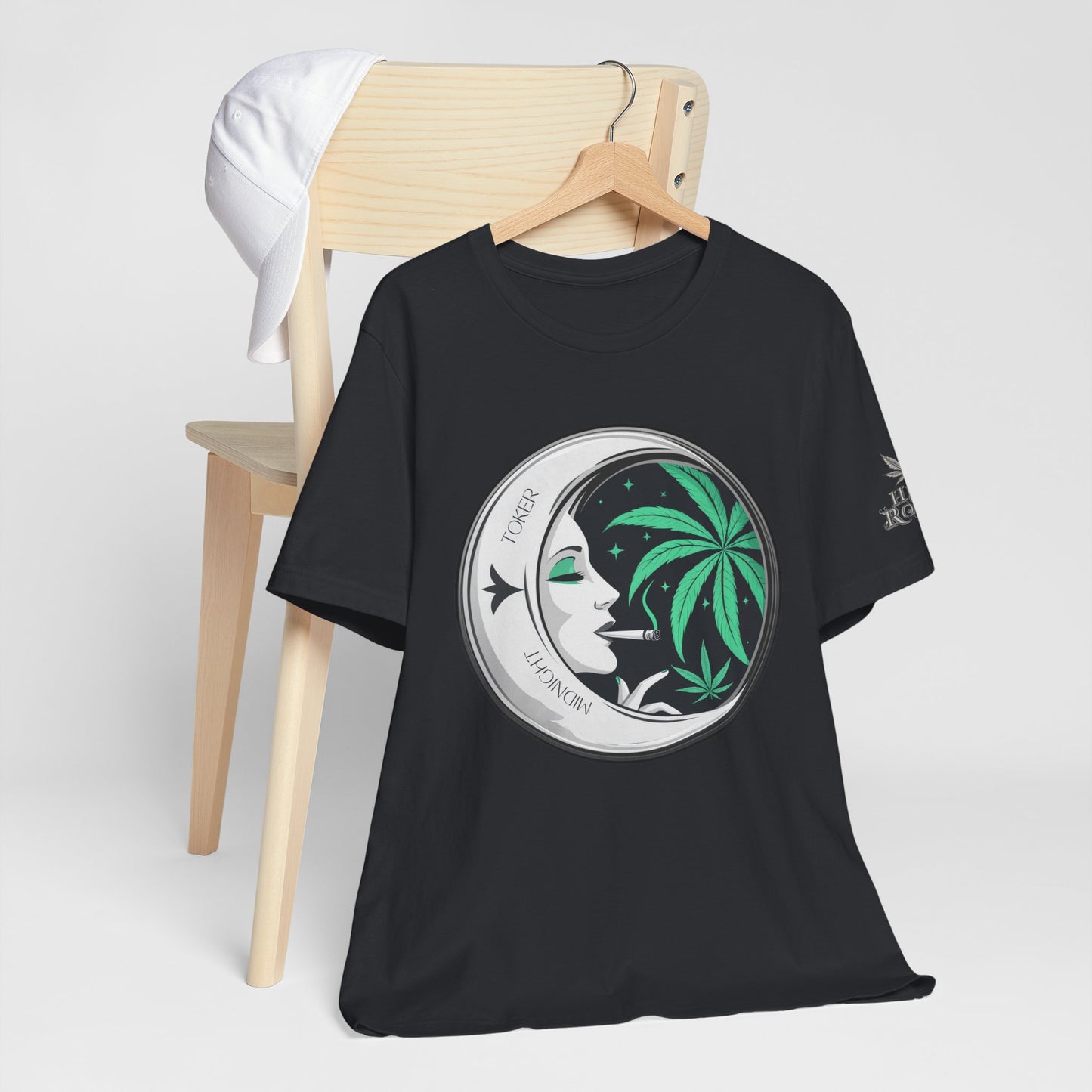 Toker Girl Coin Tee - Vintage Cannabis Portrait Art Design | High Roller