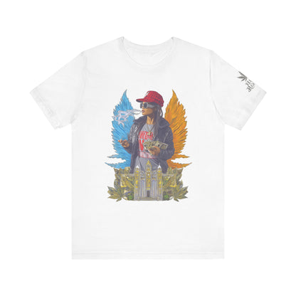 High Roller Golden Wings Money Cannabis T-Shirt - Premium 420 Hip-Hop Angel Street Culture Success Lifestyle Apparel