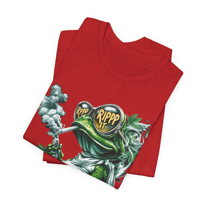 RIPPP IT Cosmic Frog Tee - Premium Airlume Cotton Cannabis Culture Streetwear