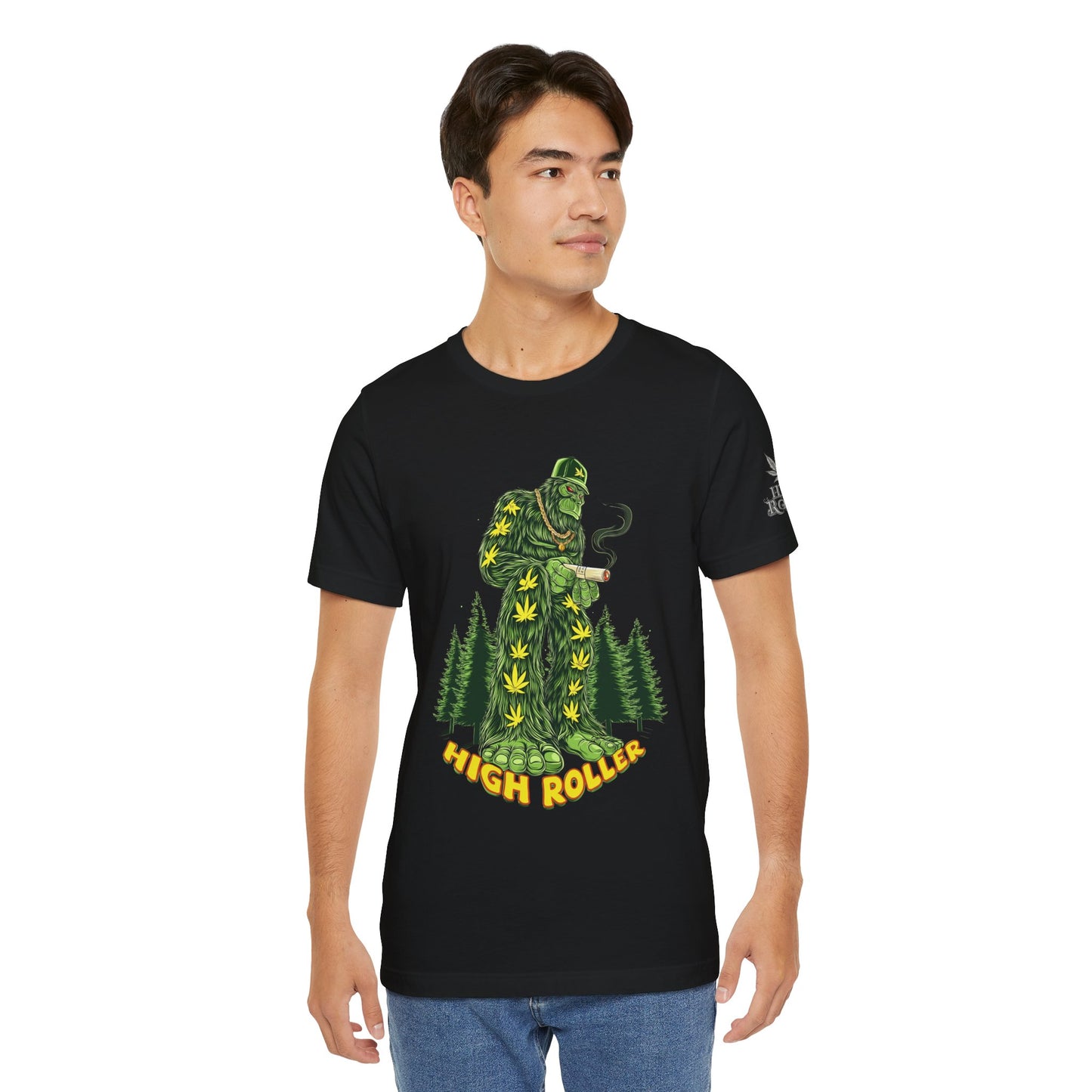 Cannabis Sasquatch Forest King T-Shirt - Premium Bigfoot 420 Lifestyle Apparel"