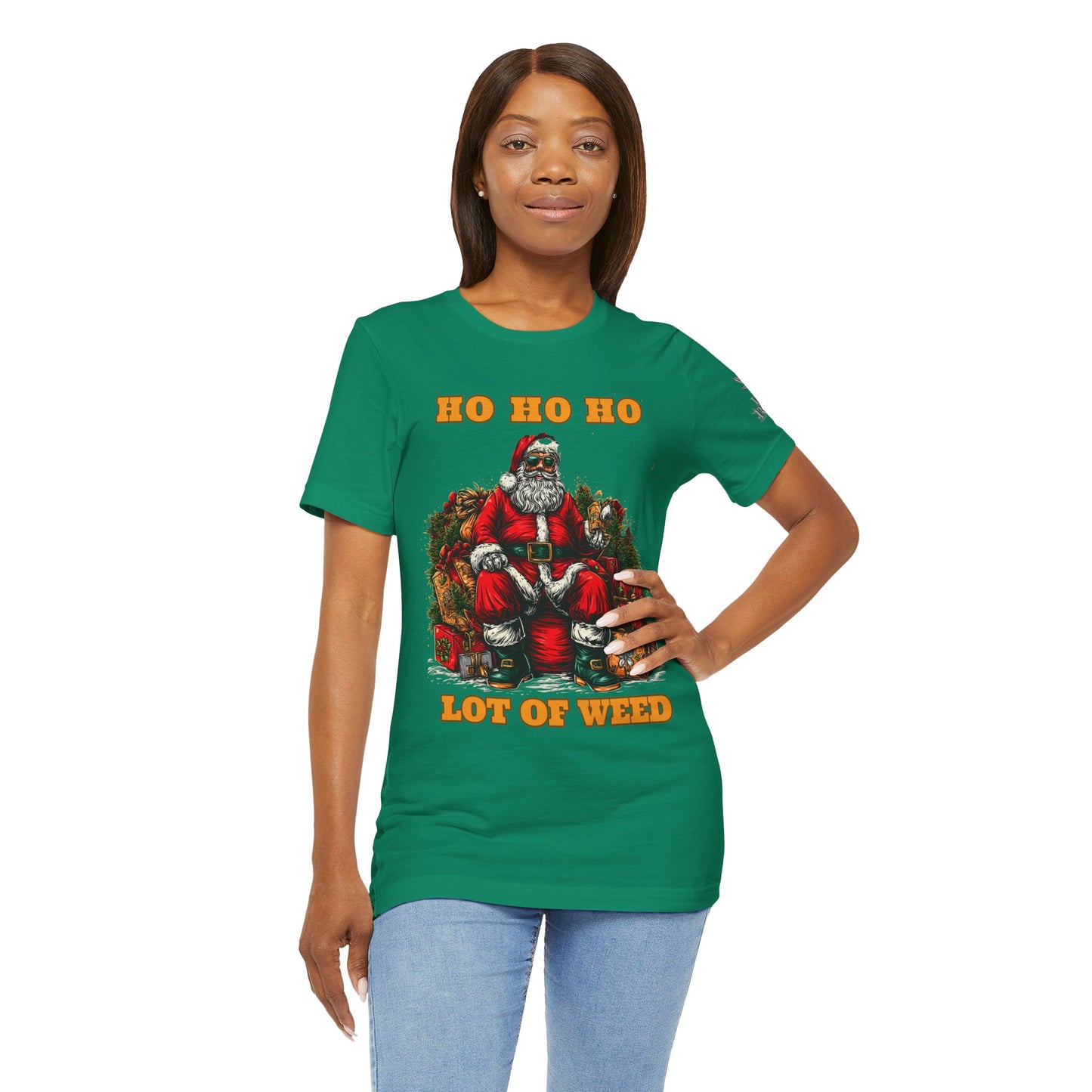 Ho Ho Ho Lot Of Weed Premium Cannabis Christmas T-Shirt