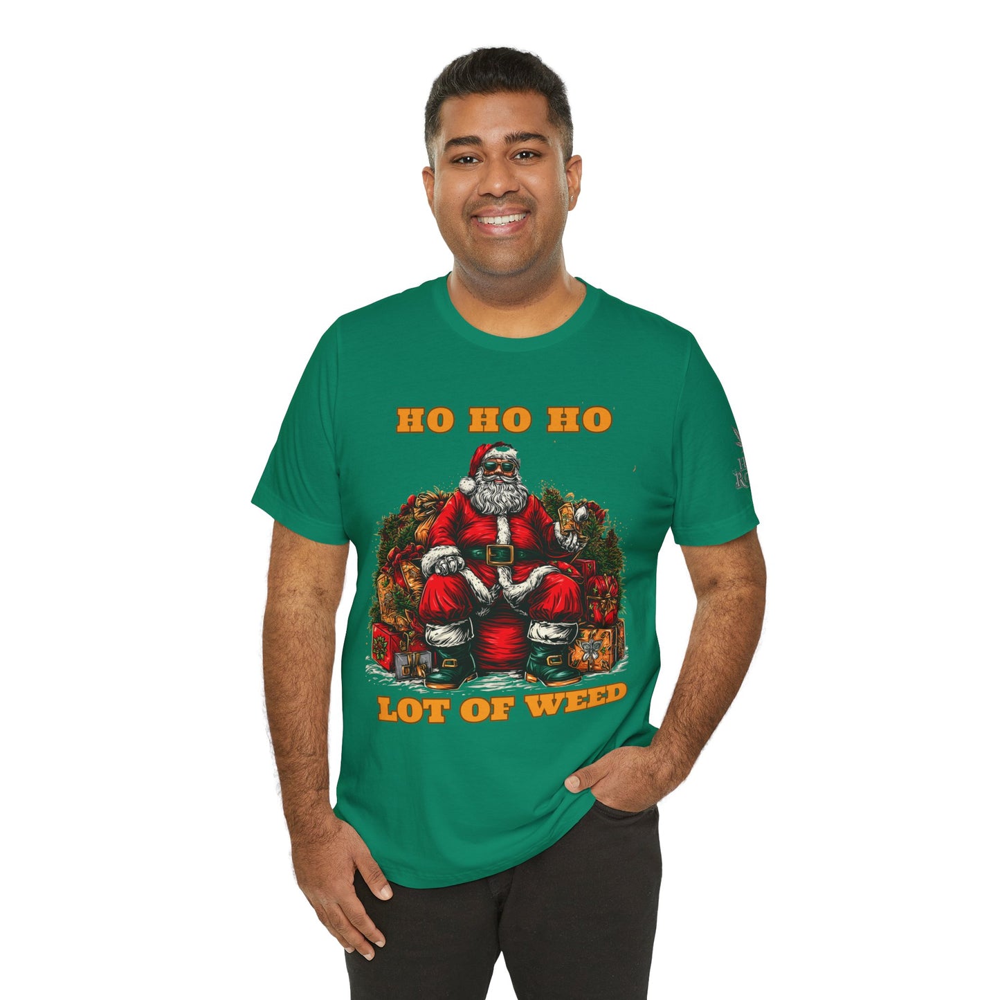 Ho Ho Ho Lot Of Weed Premium Cannabis Christmas T-Shirt