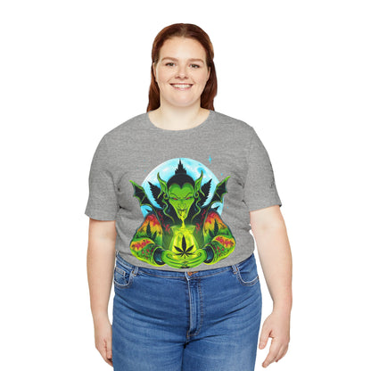 Mystic Dragon Guardian Cannabis Meditation T-Shirt - Premium Psychedelic 420 Apparel