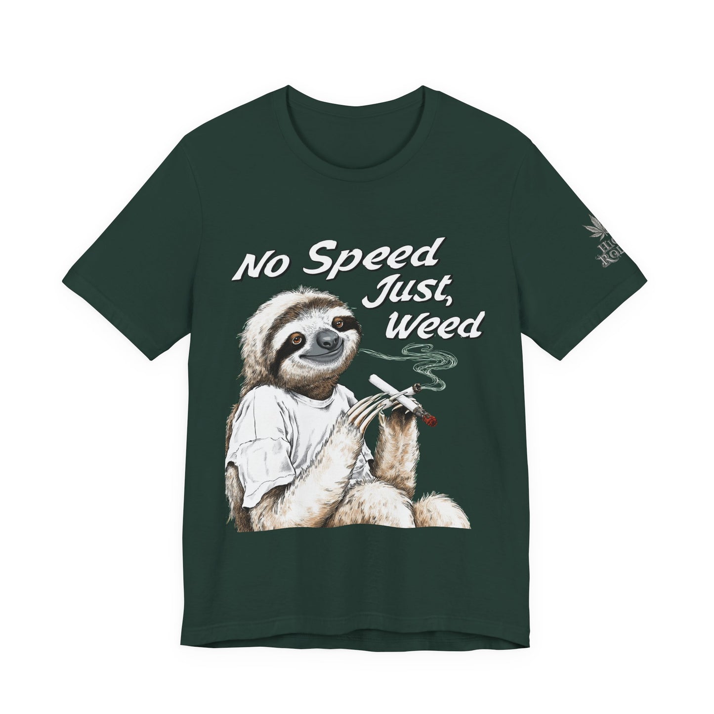Slow Motion Tee - Premium Airlume Cotton Cannabis Culture Sloth Humor Art