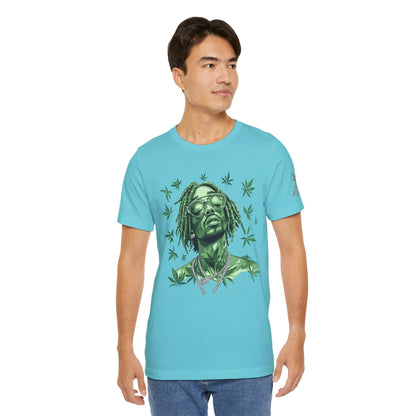 Elevated Vision Green Dream Tee - Premium Airlume Cotton Cannabis Culture Art