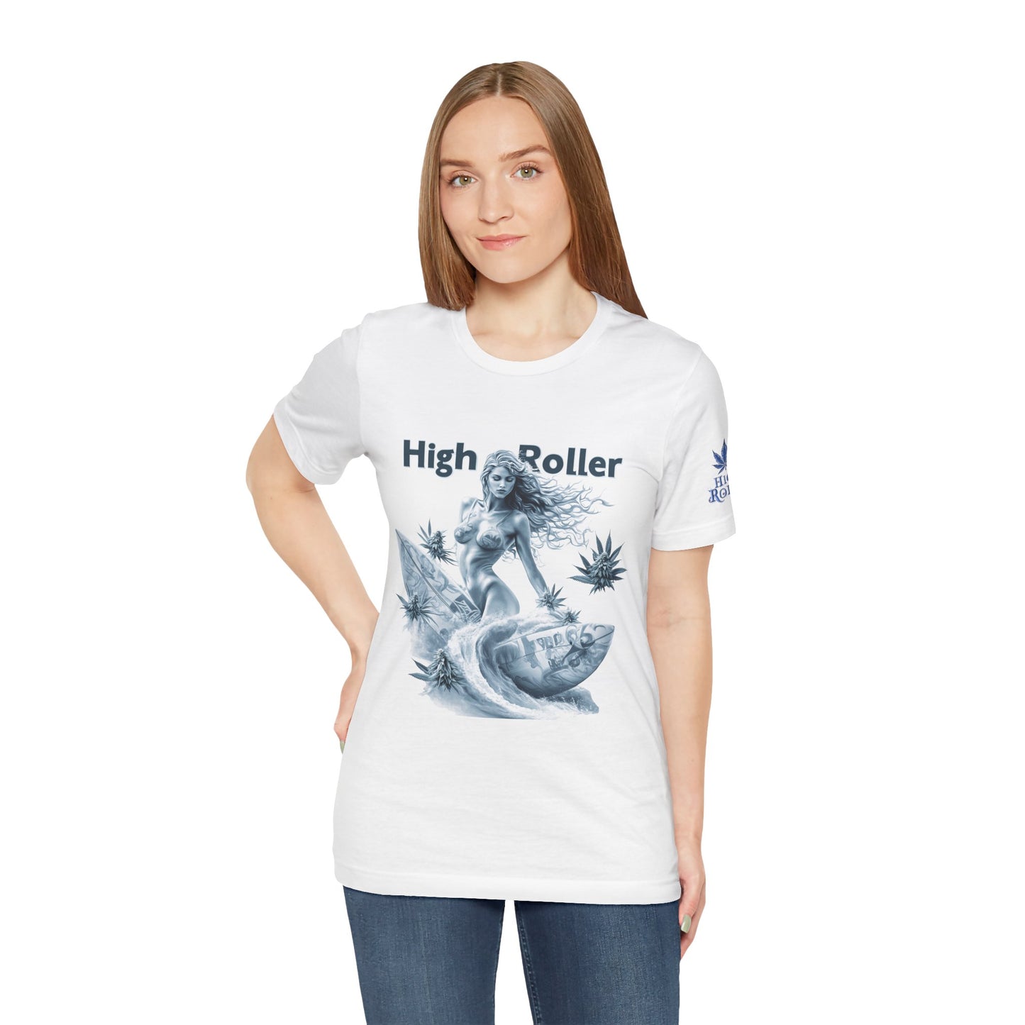 Cannabis Goddess Tee - Feminine Beauty Art Design | High Roller