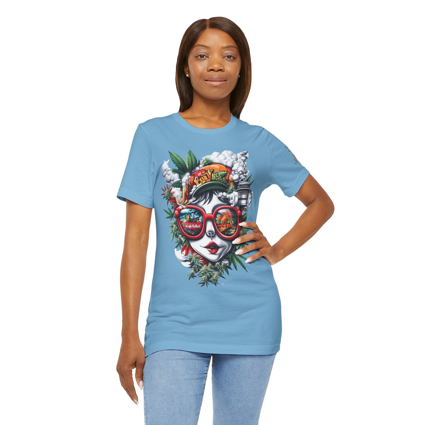 Vision Quest T-Shirt - Premium Airlume Cotton Cannabis Goddess Psychedelic Art Tee