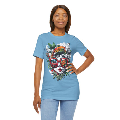 Vision Quest T-Shirt - Premium Airlume Cotton Cannabis Goddess Psychedelic Art Tee