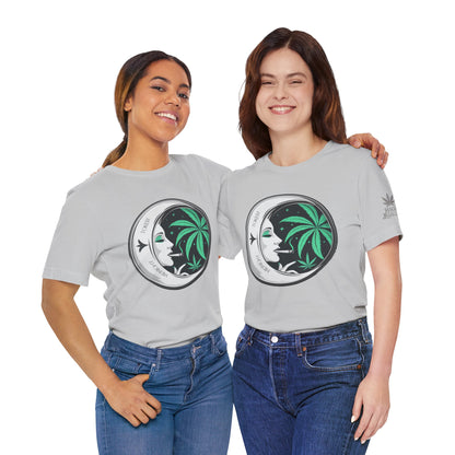 Toker Girl Coin Tee - Vintage Cannabis Portrait Art Design | High Roller