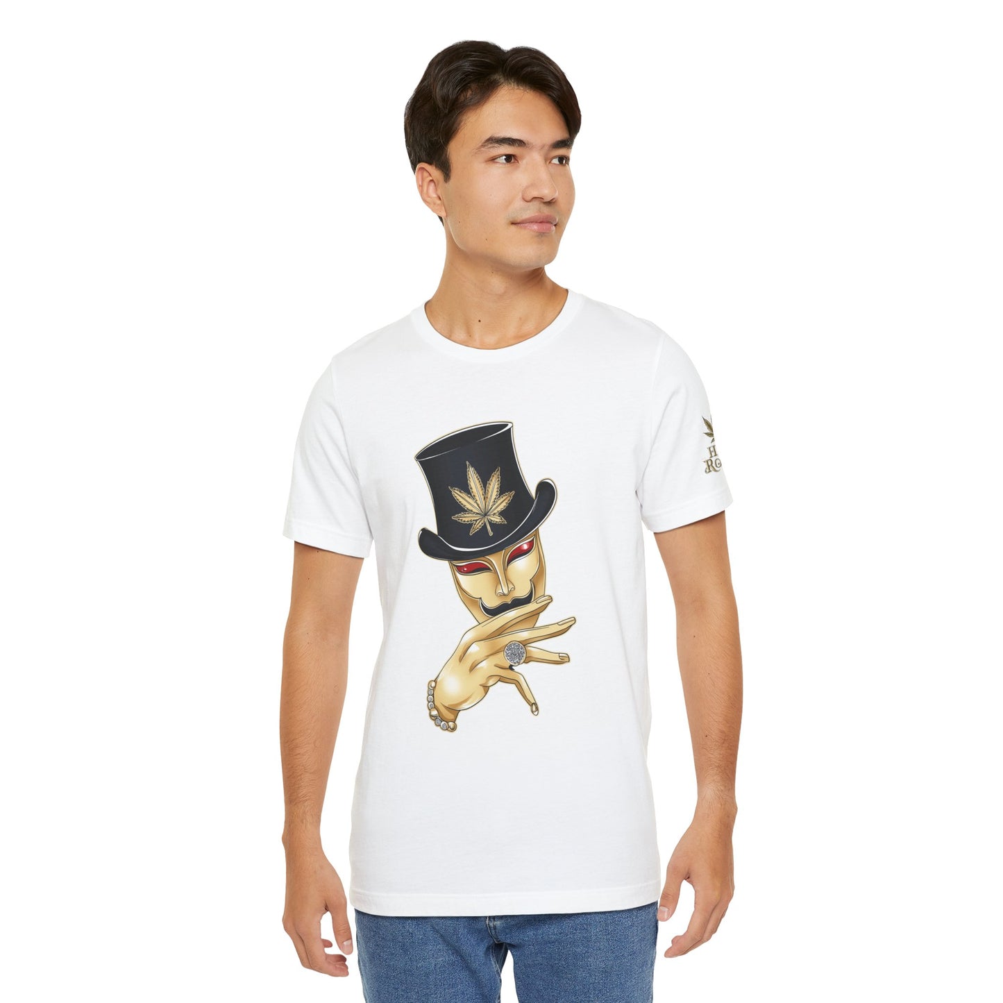 Golden Touch T-Shirt - Premium Airlume Cotton Cannabis Luxury Boss Art Tee