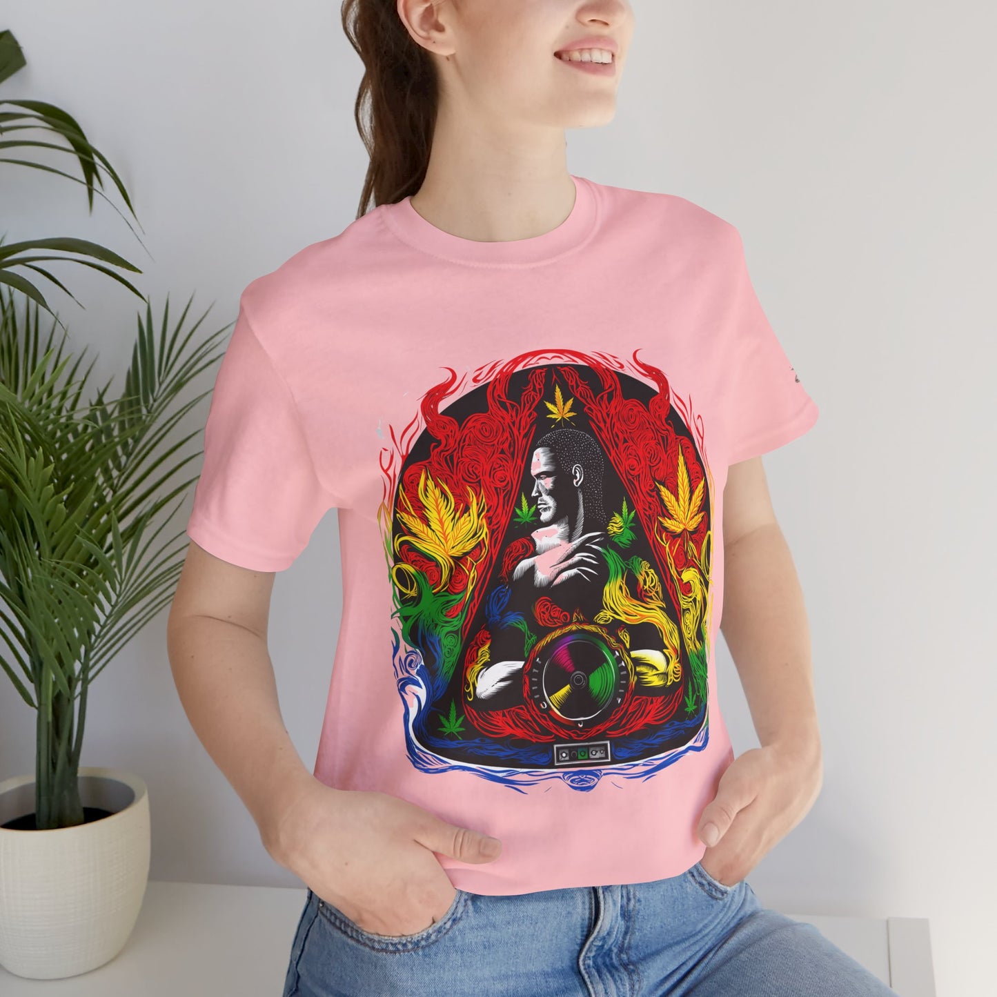 HIGH ROLLER Buddha Meditation Premium Cannabis Culture T-Shirt - Enlightenment Meets Electronic Music Luxury Streetwear