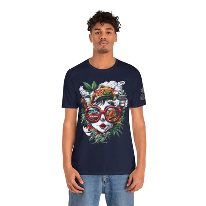 Vision Quest T-Shirt - Premium Airlume Cotton Cannabis Goddess Psychedelic Art Tee