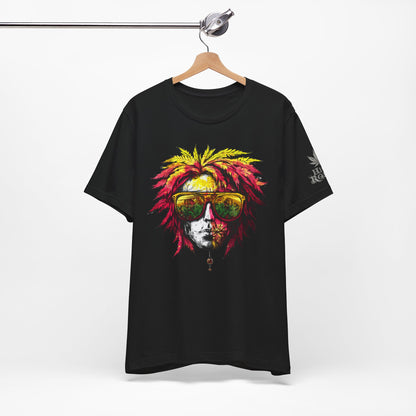 Rasta Cannabis Portrait Tee - Reggae Culture Art Design | High Roller