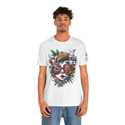 Vision Quest T-Shirt - Premium Airlume Cotton Cannabis Goddess Psychedelic Art Tee