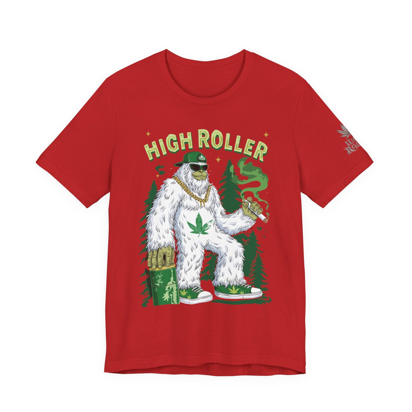 Alpine Yeti HIGH ROLLER T-Shirt - Premium Cannabis Mountain Culture Apparel