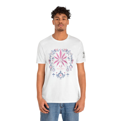 Bohemian Cannabis Mandala Tee - Floral Folk Art Design | High Roller