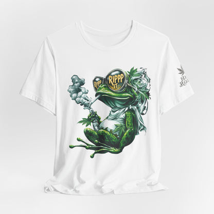 RIPPP IT Cosmic Frog Tee - Premium Airlume Cotton Cannabis Culture Streetwear