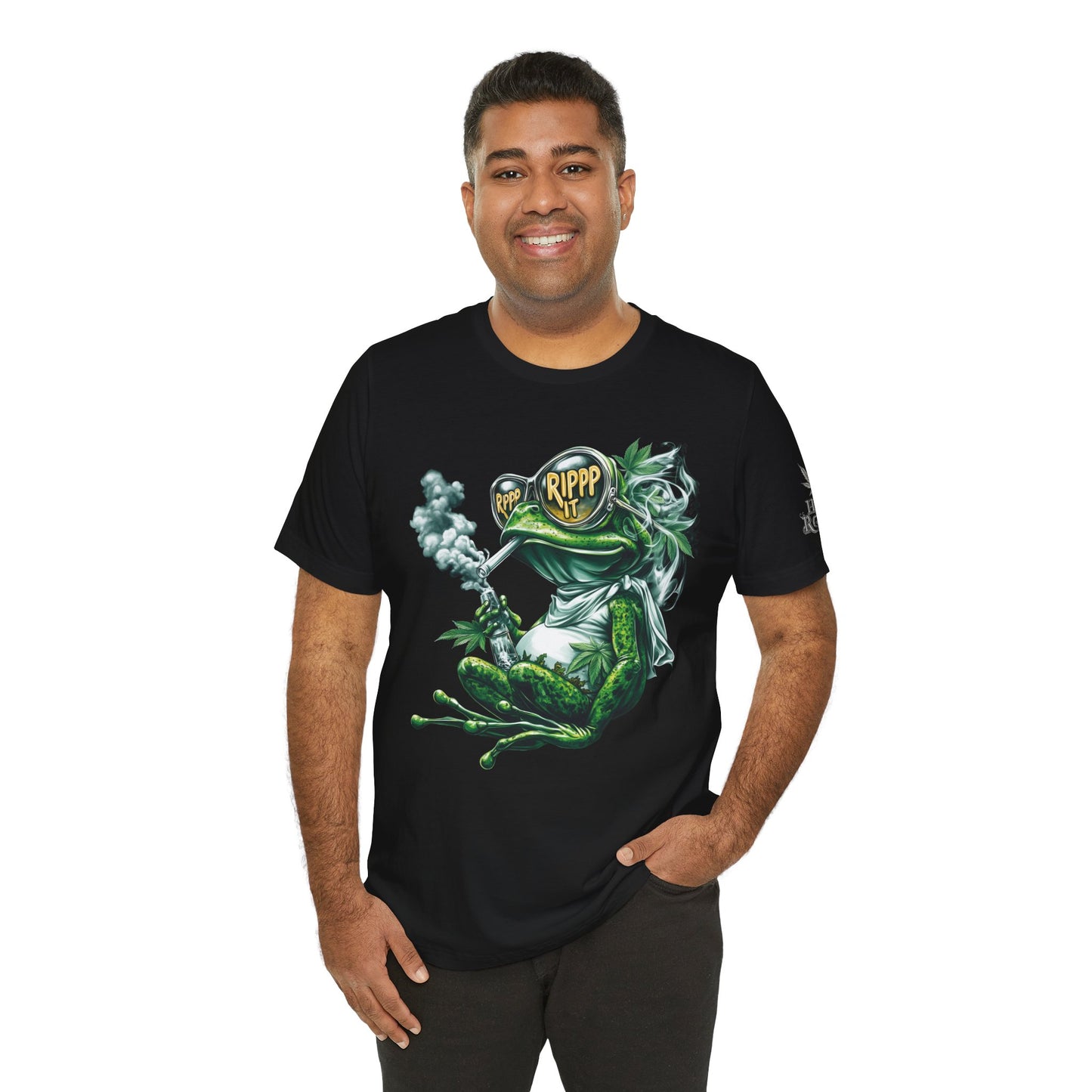 RIPPP IT Cosmic Frog Tee - Premium Airlume Cotton Cannabis Culture Streetwear
