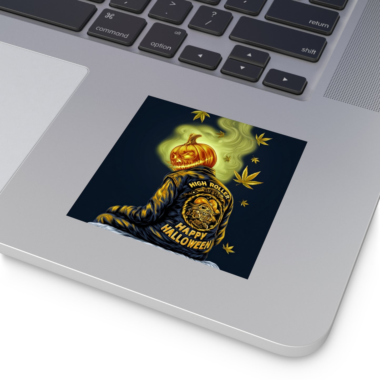 Jack O'Lantern Backside Boss Halloween Sticker - Premium HIGH ROLLER Pumpkin Head Hoodie 420 Vinyl Decal