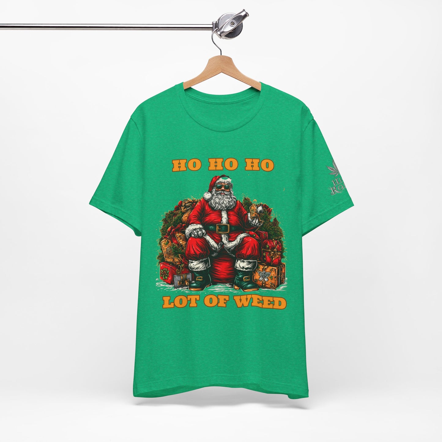 Ho Ho Ho Lot Of Weed Premium Cannabis Christmas T-Shirt