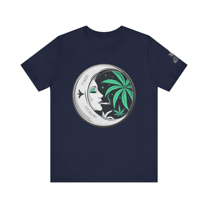 Toker Girl Coin Tee - Vintage Cannabis Portrait Art Design | High Roller