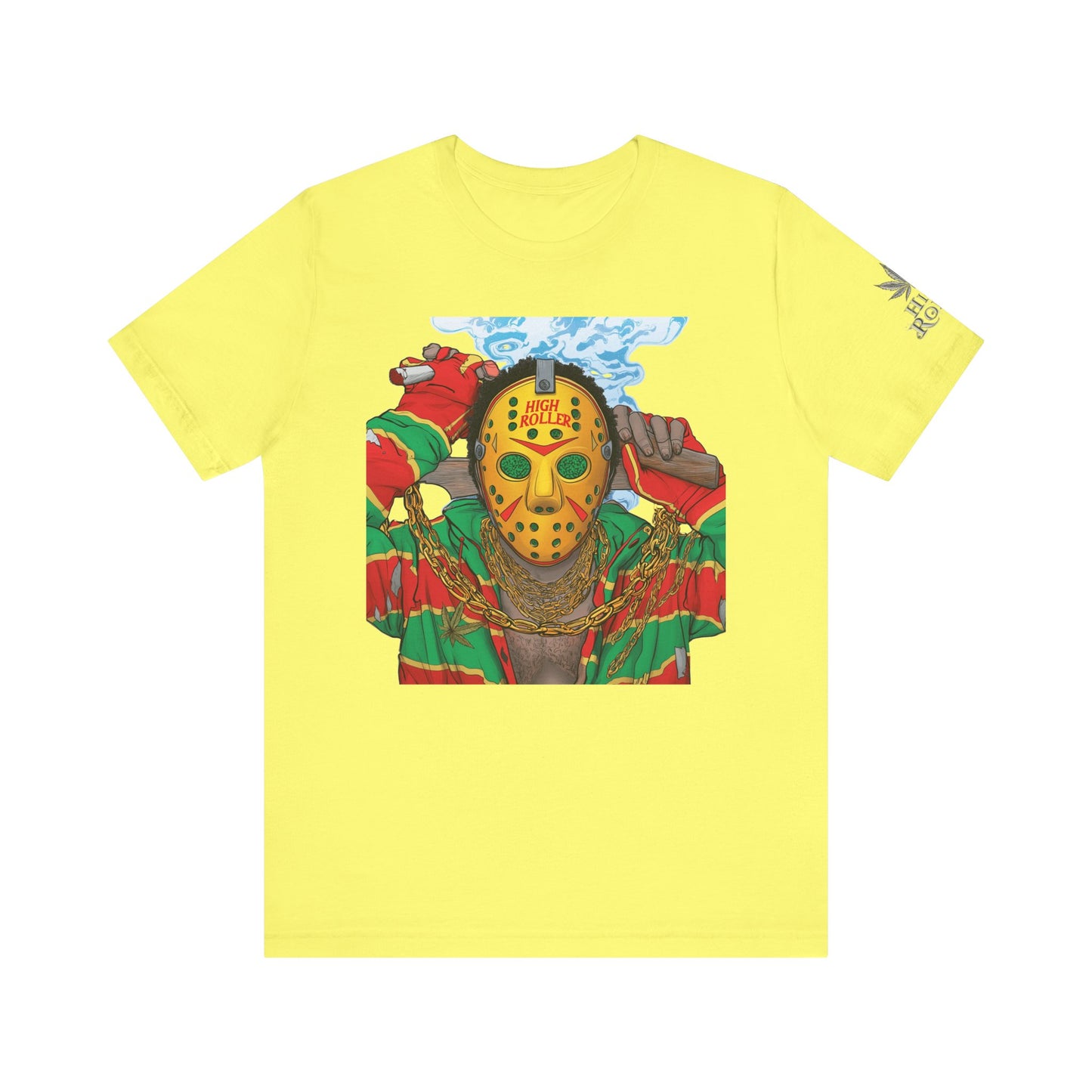 Horror Icon HIGH ROLLER T-Shirt - Premium Cannabis Slasher Culture Apparel"
