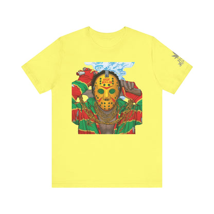 Horror Icon HIGH ROLLER T-Shirt - Premium Cannabis Slasher Culture Apparel"