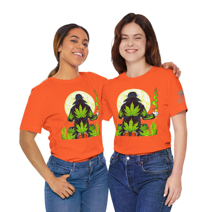 Luxury Gothic Cannabis Vampire T-Shirt - Premium Dark HIGH ROLLER Streetwear - Elevated Nocturnal 420 Fashion