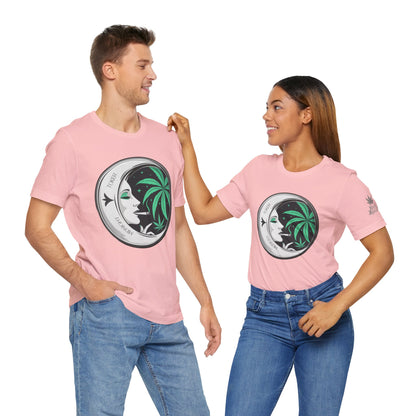 Toker Girl Coin Tee - Vintage Cannabis Portrait Art Design | High Roller