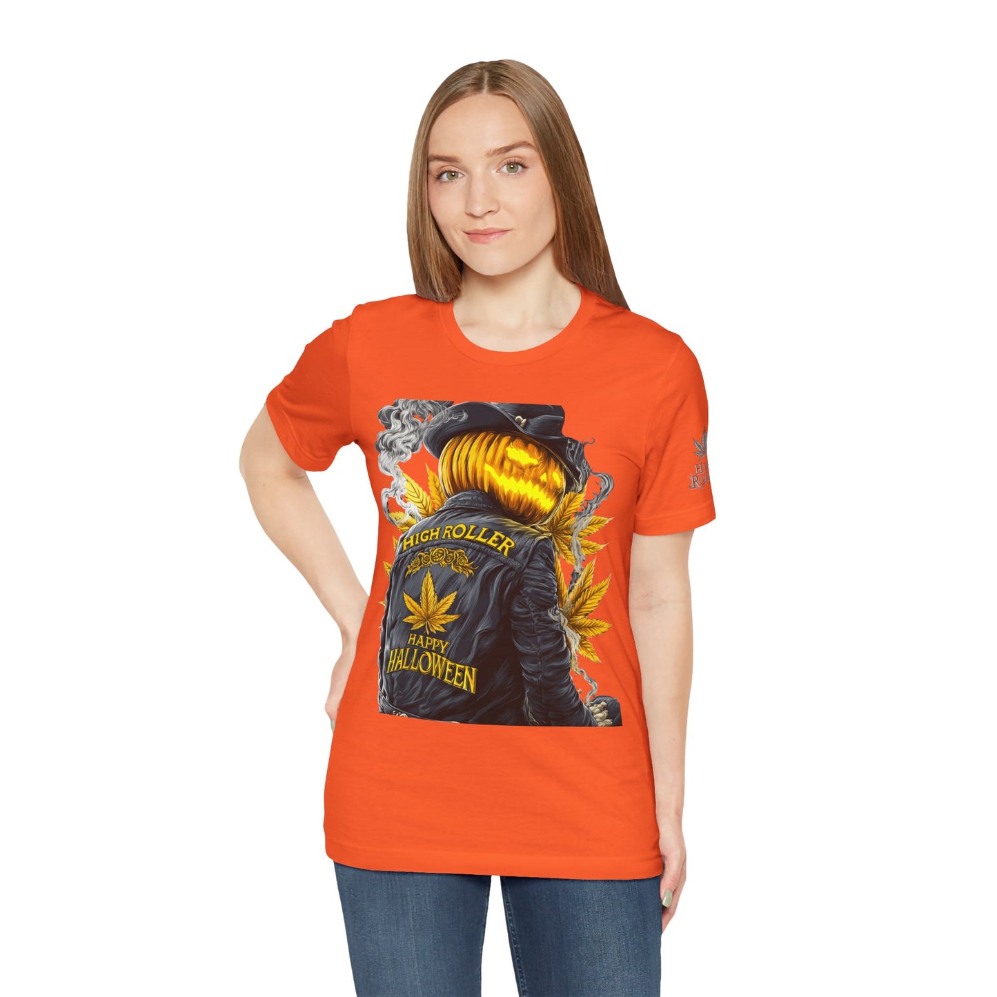 Halloween Witch Rider Cannabis T-Shirt - Premium Spooky 420 Biker Edition Apparel