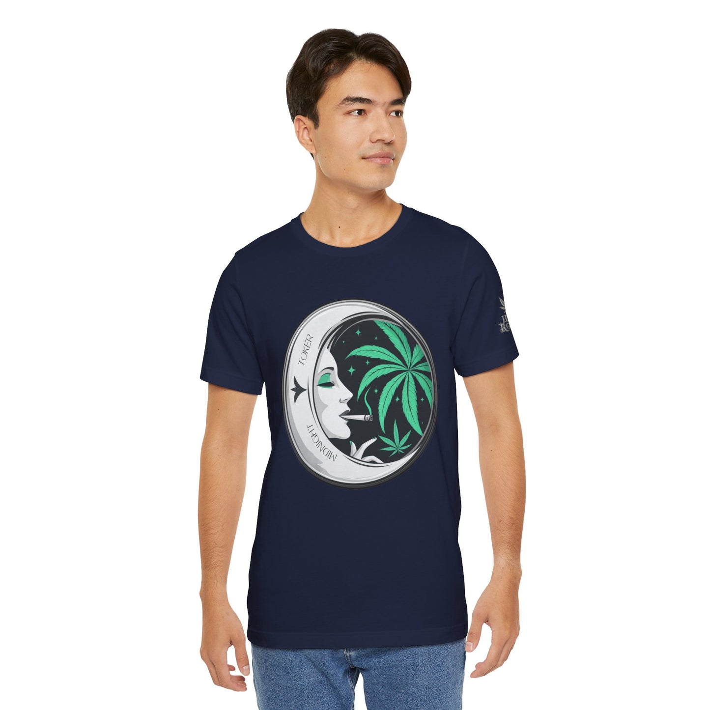 Toker Girl Coin Tee - Vintage Cannabis Portrait Art Design | High Roller
