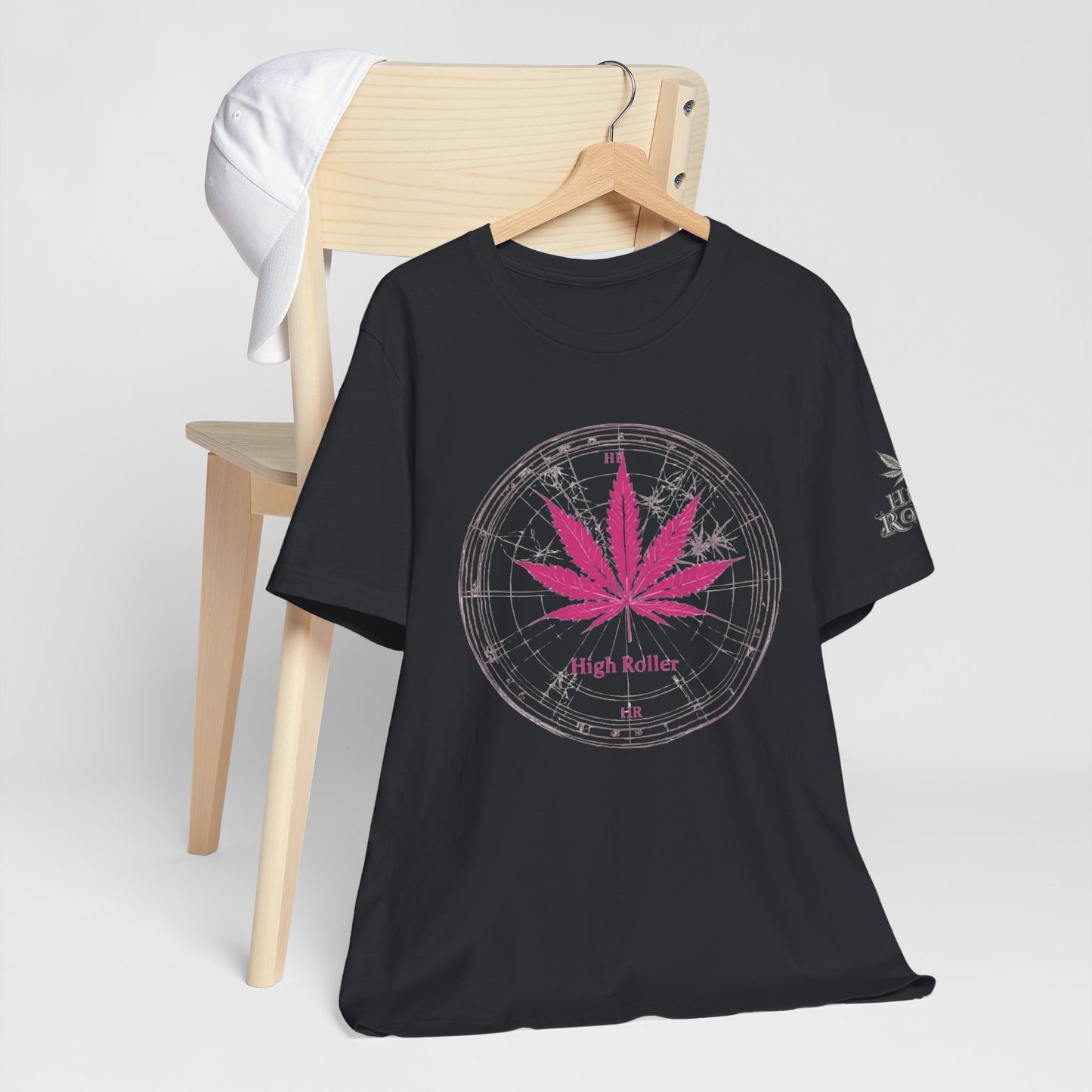 Cannabis Compass Tee - Navigation Leaf Art Design | High Roller
