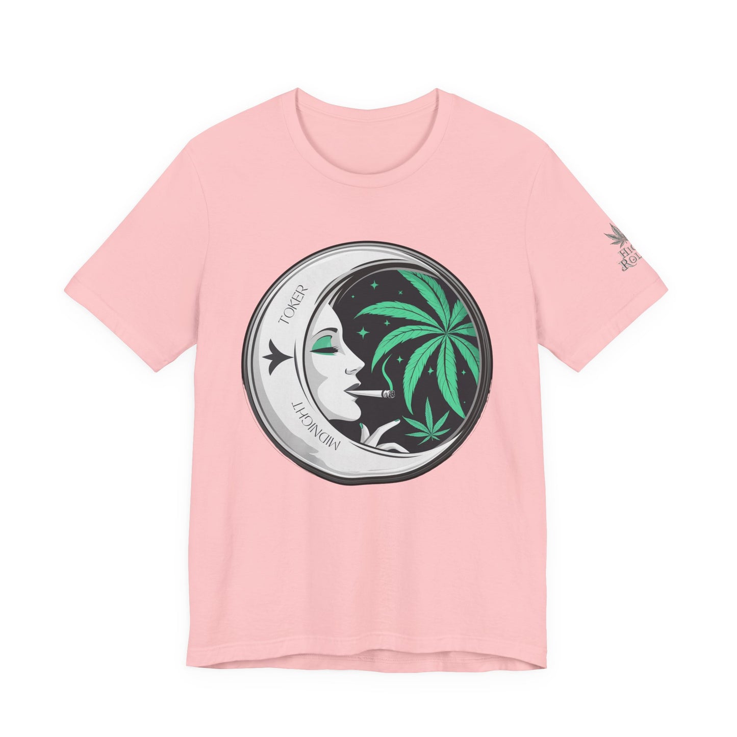 Toker Girl Coin Tee - Vintage Cannabis Portrait Art Design | High Roller