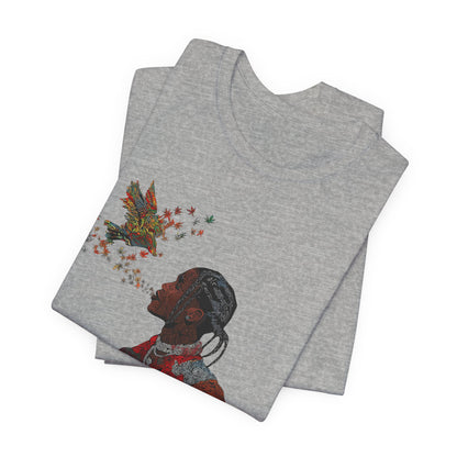 High Roller ANSO Freedom Eagle Cannabis T-Shirt - Premium 420 Artistic Double Exposure Urban Culture Liberation Apparel