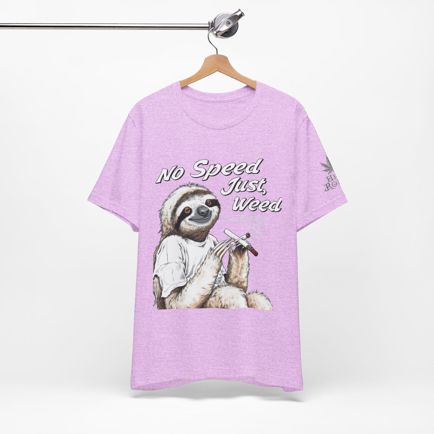 Slow Motion Tee - Premium Airlume Cotton Cannabis Culture Sloth Humor Art
