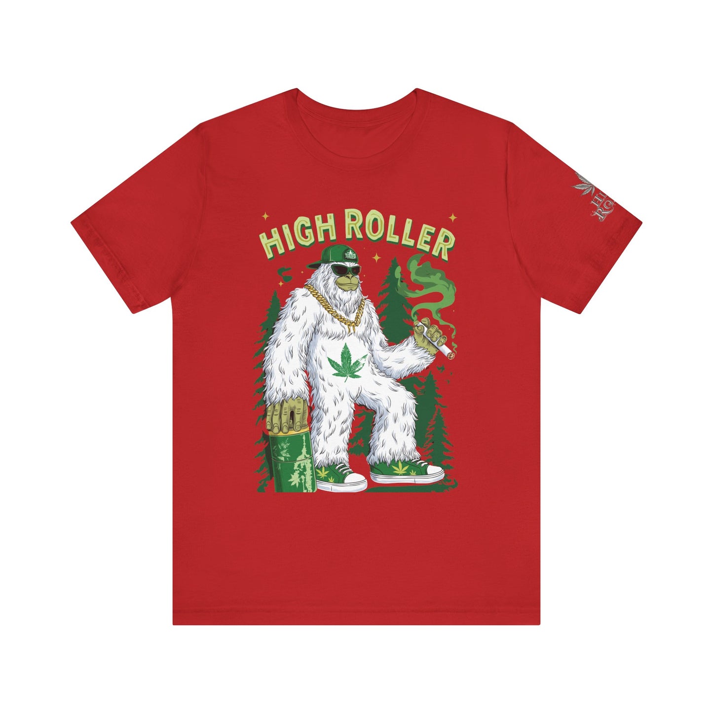 Alpine Yeti HIGH ROLLER T-Shirt - Premium Cannabis Mountain Culture Apparel