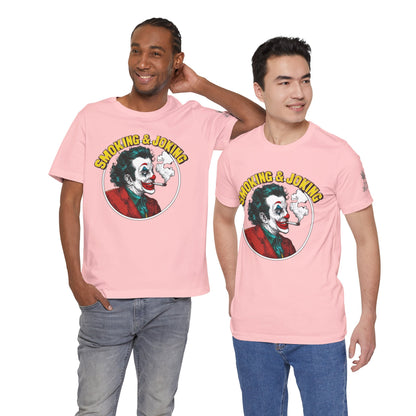 Smoking & Joking T-Shirt - Premium Airlume Cotton Cannabis Villain Pop Art Tee