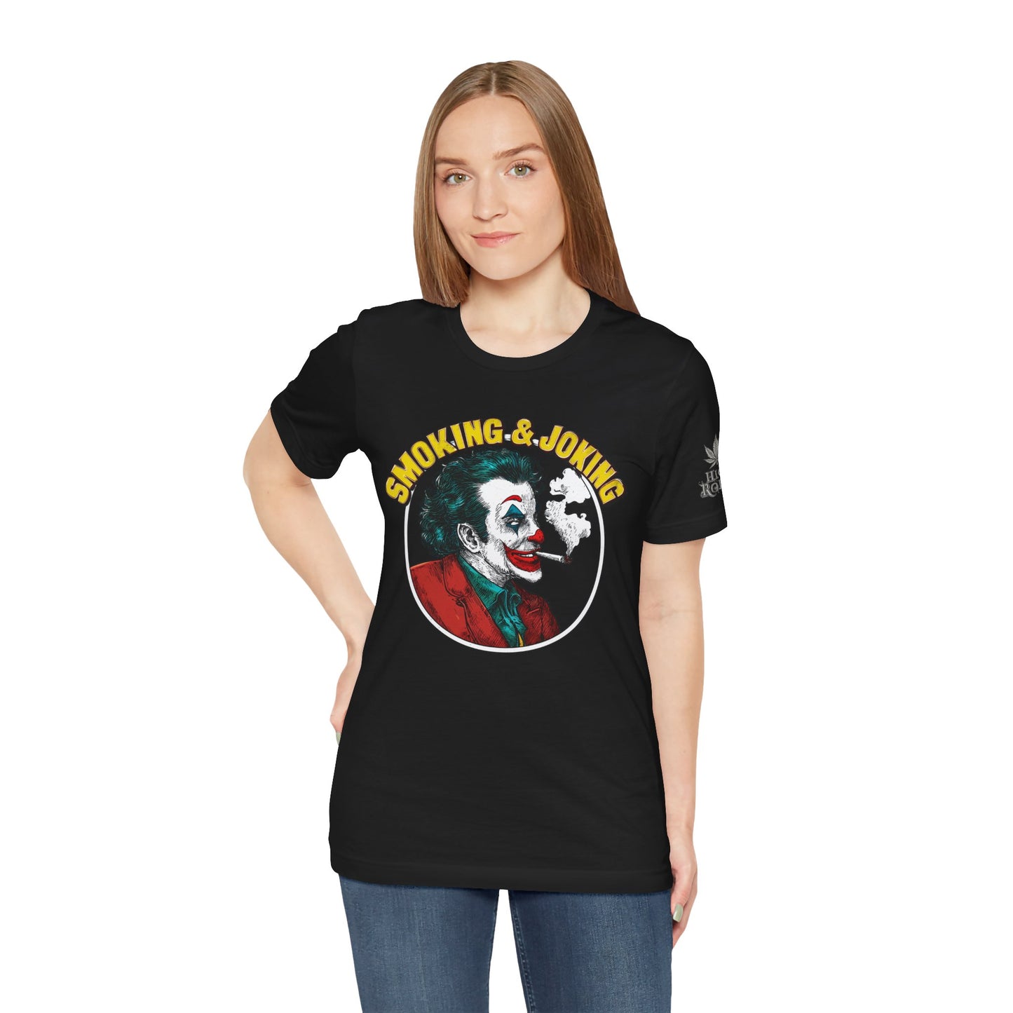 Smoking & Joking T-Shirt - Premium Airlume Cotton Cannabis Villain Pop Art Tee