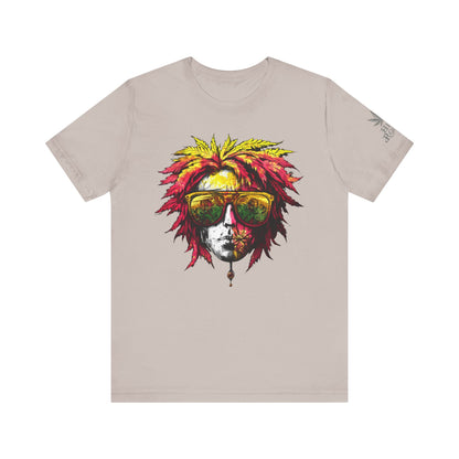 Rasta Cannabis Portrait Tee - Reggae Culture Art Design | High Roller