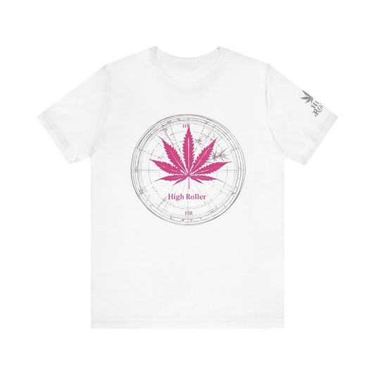 Cannabis Compass Tee - Navigation Leaf Art Design | High Roller