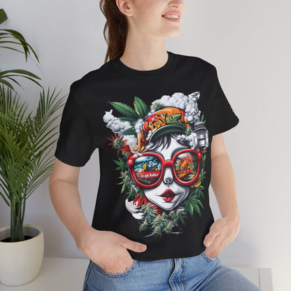Vision Quest T-Shirt - Premium Airlume Cotton Cannabis Goddess Psychedelic Art Tee
