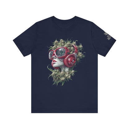 Vibes & Vision Tee - Premium Airlume Cotton Cannabis Culture Surreal Music Art