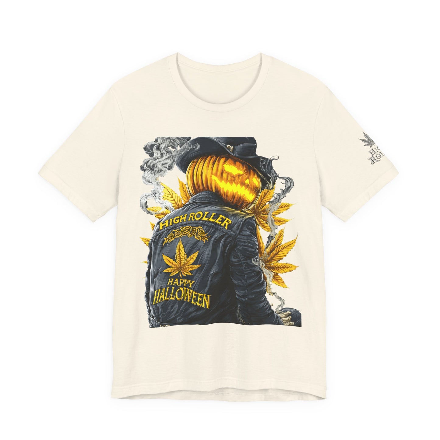 Halloween Witch Rider Cannabis T-Shirt - Premium Spooky 420 Biker Edition Apparel