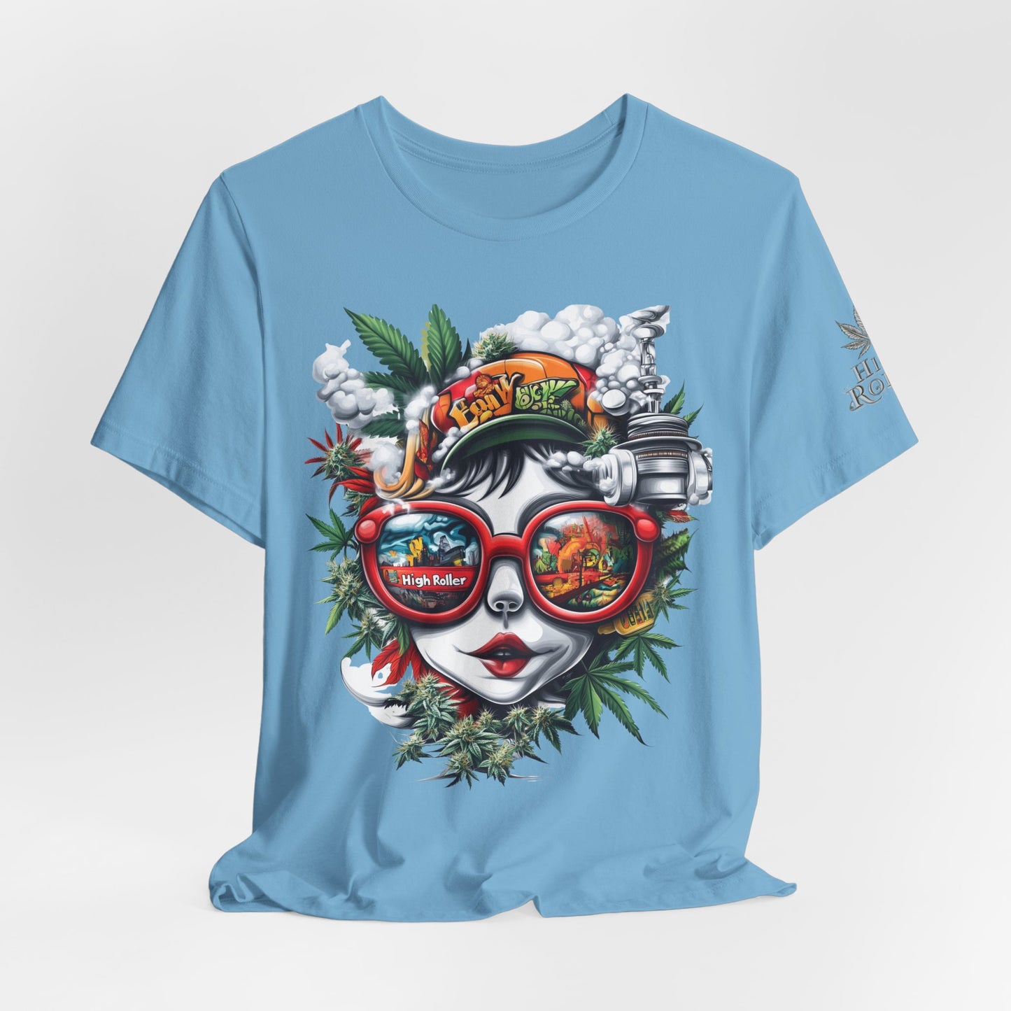 Vision Quest T-Shirt - Premium Airlume Cotton Cannabis Goddess Psychedelic Art Tee