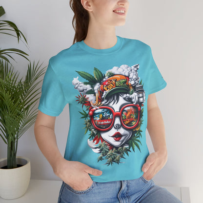Vision Quest T-Shirt - Premium Airlume Cotton Cannabis Goddess Psychedelic Art Tee
