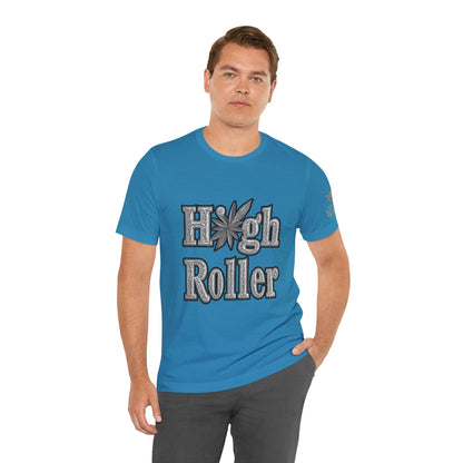 High Roller Classic Tee - Premium Airlume Cotton Cannabis Culture Ornate Typography Art