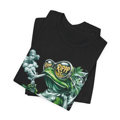 RIPPP IT Cosmic Frog Tee - Premium Airlume Cotton Cannabis Culture Streetwear